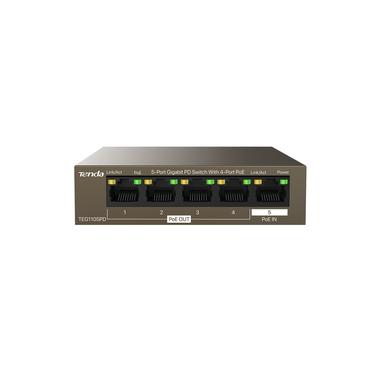 Tenda TEG1105PD netværksswitch Gigabit Ethernet (10/100/1000) Strøm over Ethernet (PoE) Brun