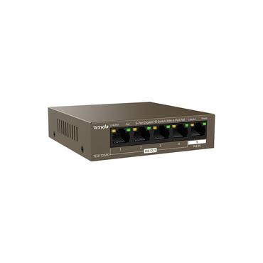 Tenda TEG1105PD netværksswitch Gigabit Ethernet (10/100/1000) Strøm over Ethernet (PoE) Brun