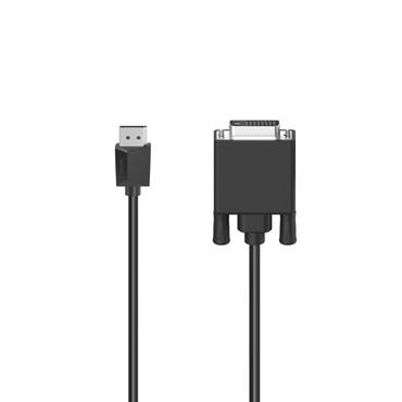 Hama 00200713 videokabel adapter 1,5 m DisplayPort DVI Sort