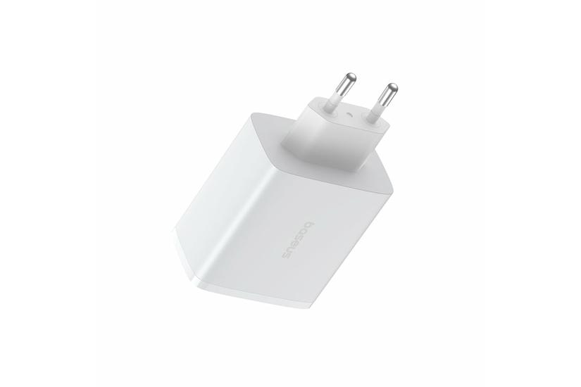 Ładowarka sieciowa Baseus OS-Cube Pro 2xUSB-C + USB, 65W (biała)
