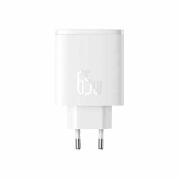 Ładowarka sieciowa Baseus OS-Cube Pro 2xUSB-C + USB, 65W (biała)