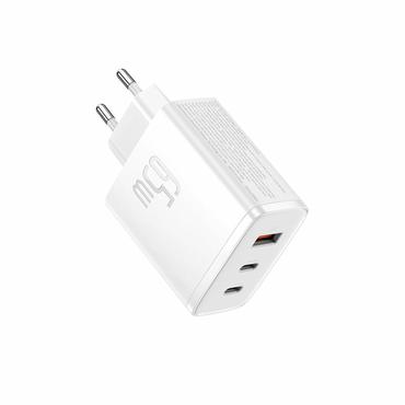Ładowarka sieciowa Baseus OS-Cube Pro 2xUSB-C + USB, 65W (biała)