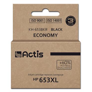 Actis KH-653BKR Bl&aelig;k til HP-printer, erstatning HP 653XL 3YM75AE; Premium; 20 ml; 575 sider; sort