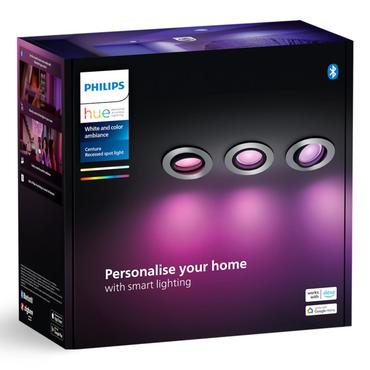 Philips Hue White&Col. Amb.Centura Einbausp 3flg alum 3x4.2W