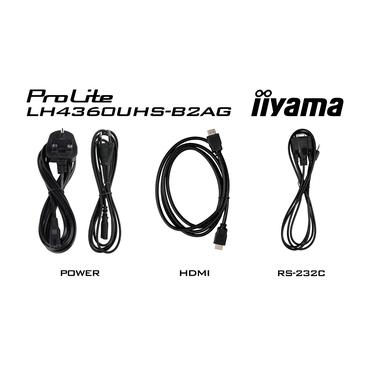iiyama ProLite LH4360UHS-B2AG 43" Klasse (42.5" til at se) LED-bagbelyst LCD paneldisplay