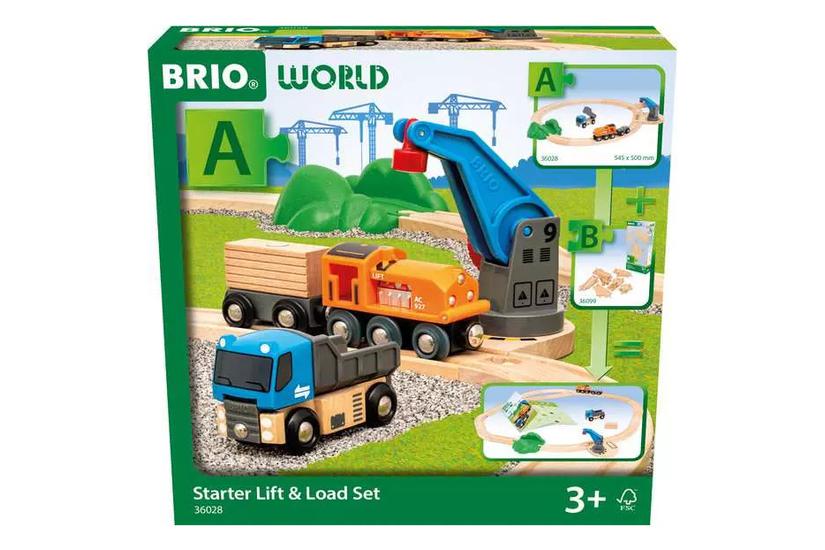 BRIO World Train Set Starter Lift & Load Set