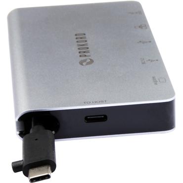 Prokord UTC-C2UEFH-DEC dockingstation Docking USB 3.2 Gen 1 (3.1 Gen 1) Type-C Sort, Sølv
