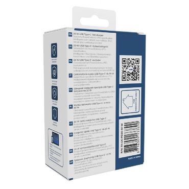 Gembird TA-UC-PD20-01-W oplader til mobil enhed Smartphone Hvid Vekselstrøm Hurtig opladning Indendørs