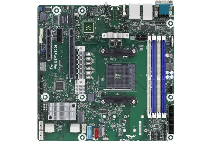 ASRock Rack X570D4U - moderkort - micro ATX - Socket AM4 - AMD X570
