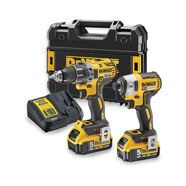 DeWALT DCK268P2T-QW elektrisk skruetr&aelig;kker & slagbor Sort, Gul