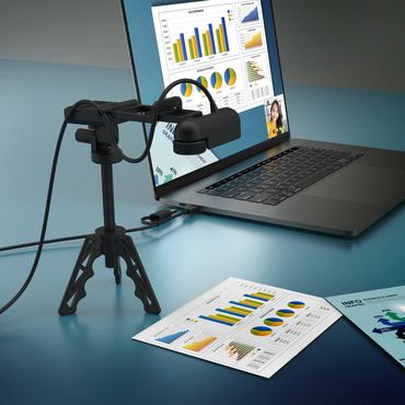 j5create JVU250 - Webbkamera - f&auml;rg - 2 MP - 1920 x 1080 - ljud - USB 2.0 / USB-C - MJPEG, H.264, YUV2 - DC 5 V