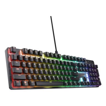 Trust GXT 871 Zora - tastatur - mekanisk full size - QWERTY - USA - sort Indgangsudstyr