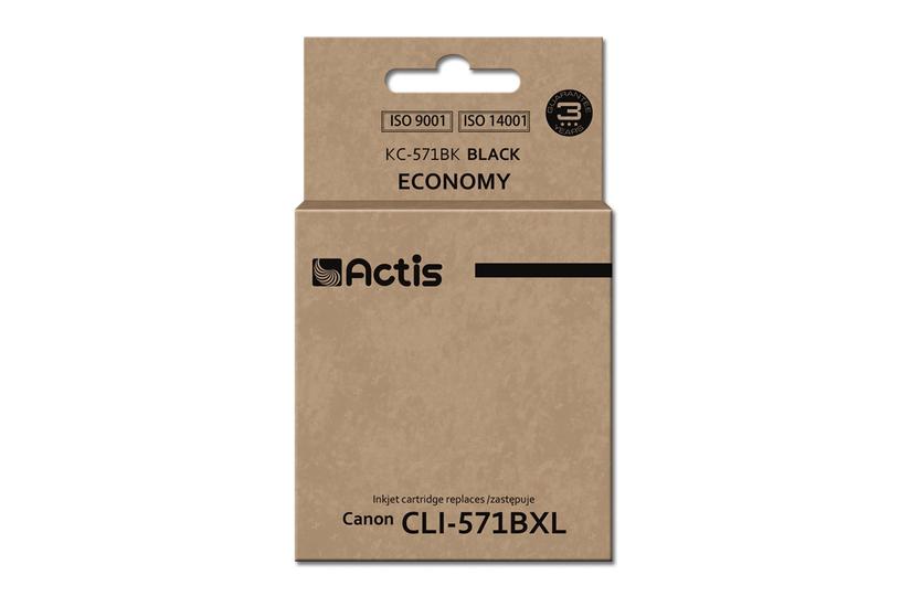 Actis KC-571Bk Blæk (Canon CLI-571BK udskiftning; Standard; 12 ml; sort)