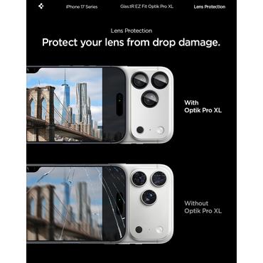 Spigen Optik Pro XL EZ Fit Beskyttelse af kameralinsen Apple 2 stk