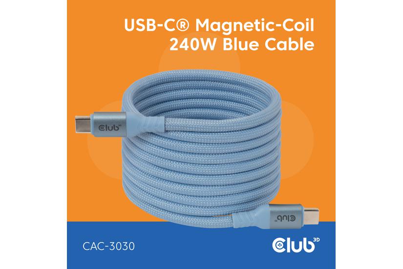 CLUB3D CAC-3030 USB-kabel 2 m USB C Bl&aring;