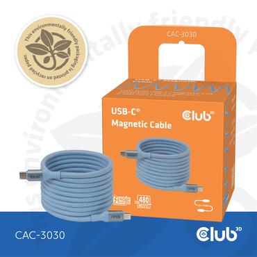 CLUB3D CAC-3030 USB-kabel 2 m USB C Bl&aring;