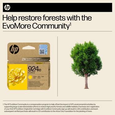HP Original 924e EvoMore-blækpatron, gul