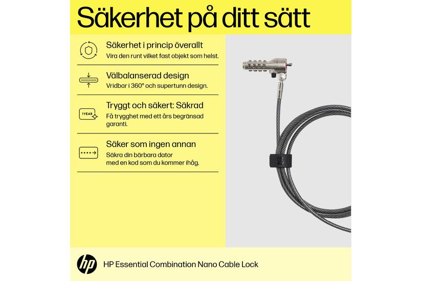HP Essential - lås för säkerhetskabel