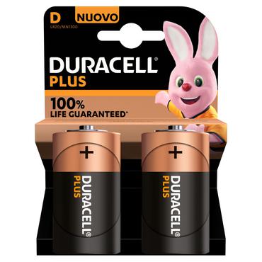 Duracell Plus 100 D Engangsbatteri Alkaline