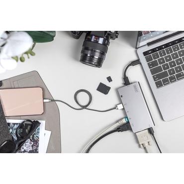 DIGITUS DA-70877 - dockningsstation - USB-C - VGA, HDMI - 1GbE