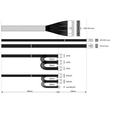 Akyga Basic Series AK-B1-550 str&ouml;mf&ouml;rs&ouml;rjning - ATX12V 2.31 - Gr&aring;