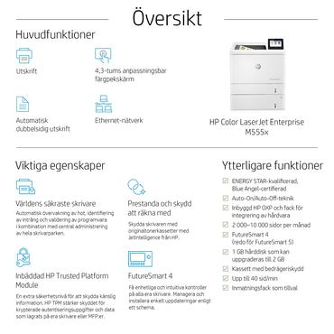 HP Color LaserJet Enterprise M555x - farvelaserprinter 