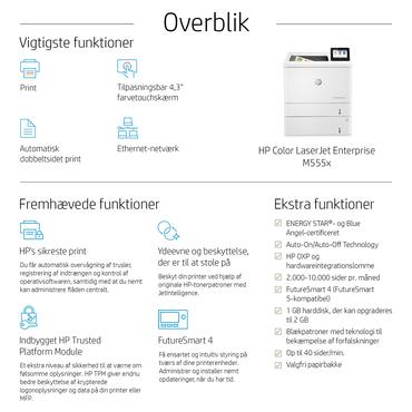 HP Color LaserJet Enterprise M555x - farvelaserprinter 
