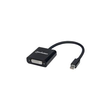 Manhattan 152549 videokabel adapter 0,195 m Mini DisplayPort DVI-I Sort
