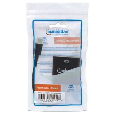 Manhattan 152549 videokabel adapter 0,195 m Mini DisplayPort DVI-I Sort