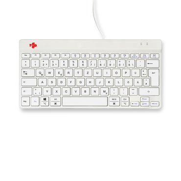 R-Go Compact Break - tastatur - med integreret brudindikator - QWERTZ - tysk - hvid Indgangsudstyr