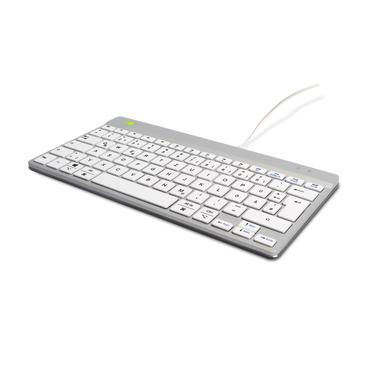 R-Go Compact Break - tastatur - med integreret brudindikator - QWERTZ - tysk - hvid Indgangsudstyr