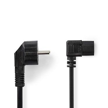Nedis Stromkabel Schutzkontaktstecker, IEC-320-C13, 2m, Schwarz