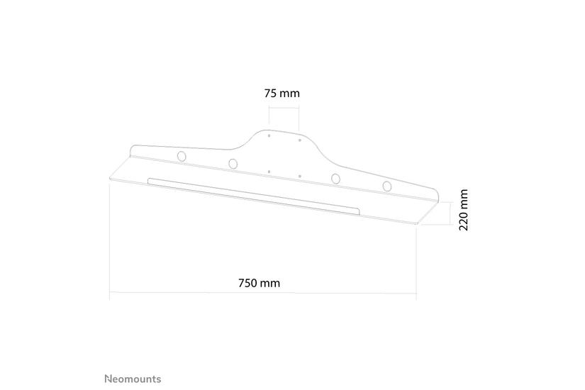 Neomounts KEYB-V100 monteringskomponent - f&ouml;r tangentbord / mus - silver