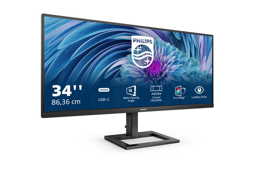 Philips E-line 346E2LAE skærm - WLED - 34" - AMD FreeSync - VA - 4ms,1ms - WQHD 3440x1440 ved 100Hz