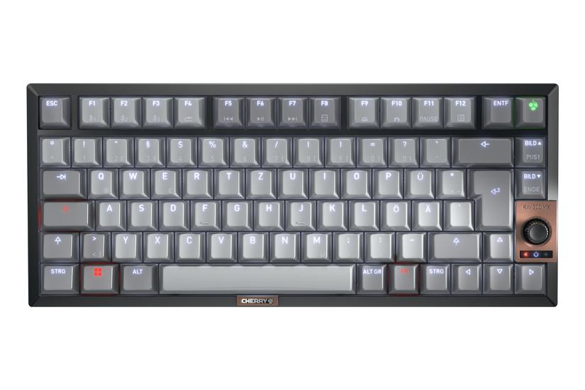 CHERRY KW 300 MX tastatur Hjem USB + Bluetooth QWERTZ Tysk Sort, Kobberfarve, Grå