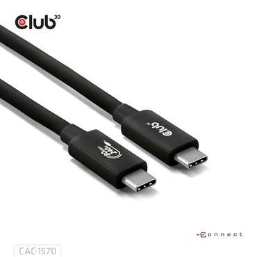 Club 3D - USB typ C-kabel - 24 pin USB-C till 24 pin USB-C - 1.2 m