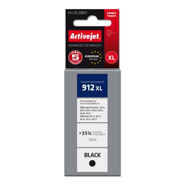 Activejet AH-912BRX blæk til HP-printere, Erstatning HP 912XL 3YL84AE; Premium; 1100 sider; sort