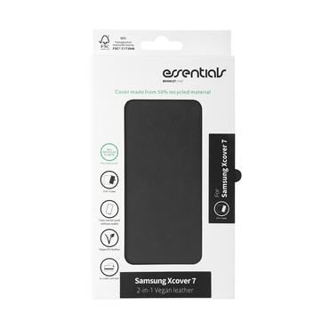 Samsung Galaxy XCover 7 PU wallet, detachable, black