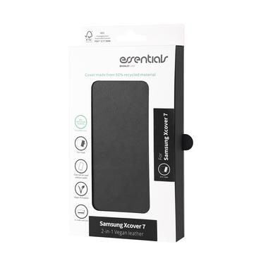 Samsung Galaxy XCover 7 PU wallet, detachable, black
