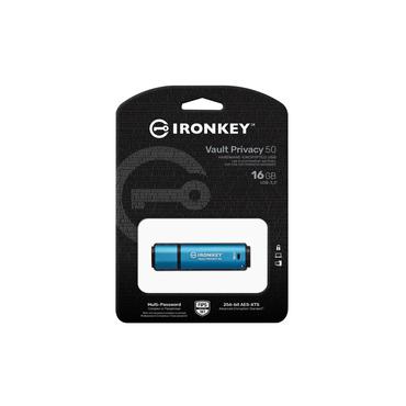 Kingston IronKey Vault Privacy 50 Series - USB flashdrive - 16 GB - TAA-kompatibel