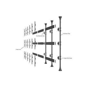 Multibrackets M Pro MBFC3U monteringssats - för 3 LCD-bildskärmar - svart