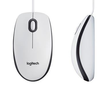 Logitech M100 - mus - USB - hvid