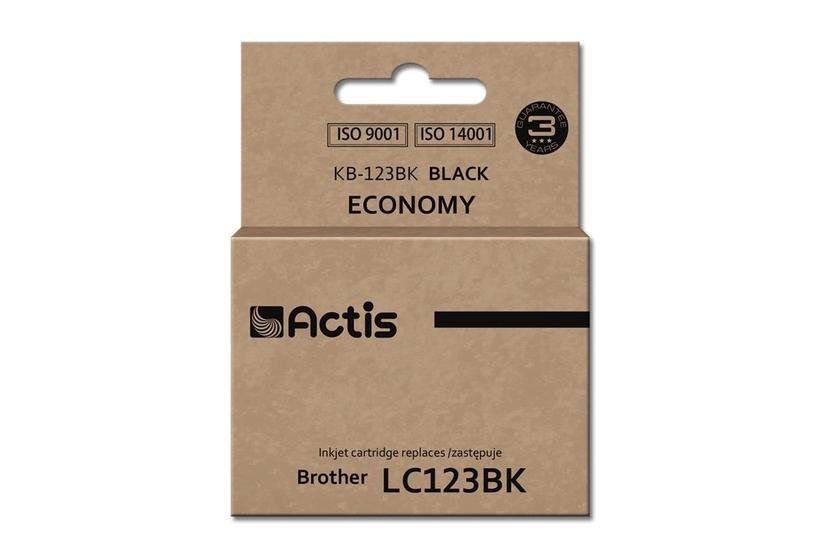 Actis KB-123Bk Bl&aelig;k (erstatning Brother LC123BK/LC121BK; Standard; 15 ml; sort)