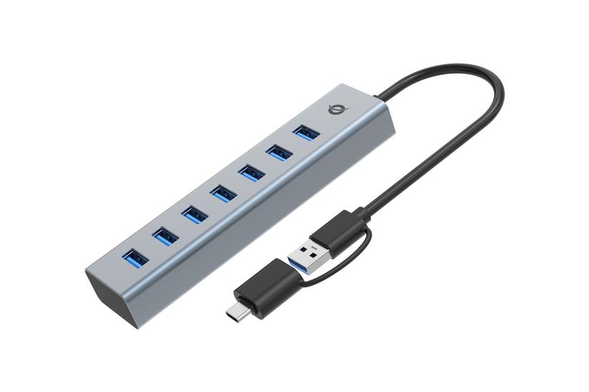 CONCEPTRONIC USB-Hub 7-Port 3.0 ->7x3.0, 5Gbps          grau
