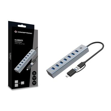 CONCEPTRONIC USB-Hub 7-Port 3.0 ->7x3.0, 5Gbps          grau