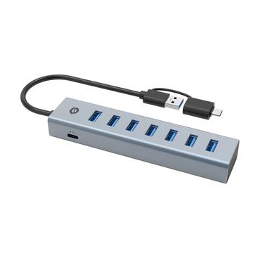 CONCEPTRONIC USB-Hub 7-Port 3.0 ->7x3.0, 5Gbps          grau
