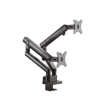 ICY BOX IB-MS314-T - monteringss&aelig;t - justerbare dubbele arme - f&ouml;r 2 sk&auml;rmar - sort