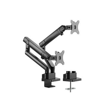 ICY BOX IB-MS314-T - monteringss&aelig;t - justerbare dubbele arme - f&ouml;r 2 sk&auml;rmar - sort