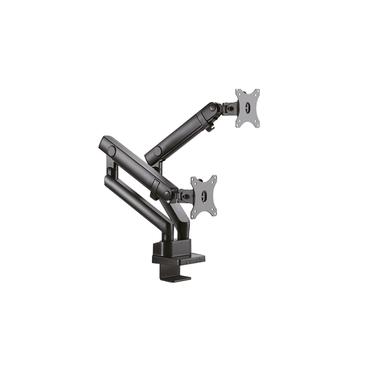 ICY BOX IB-MS314-T - monteringss&aelig;t - justerbare dubbele arme - f&ouml;r 2 sk&auml;rmar - sort