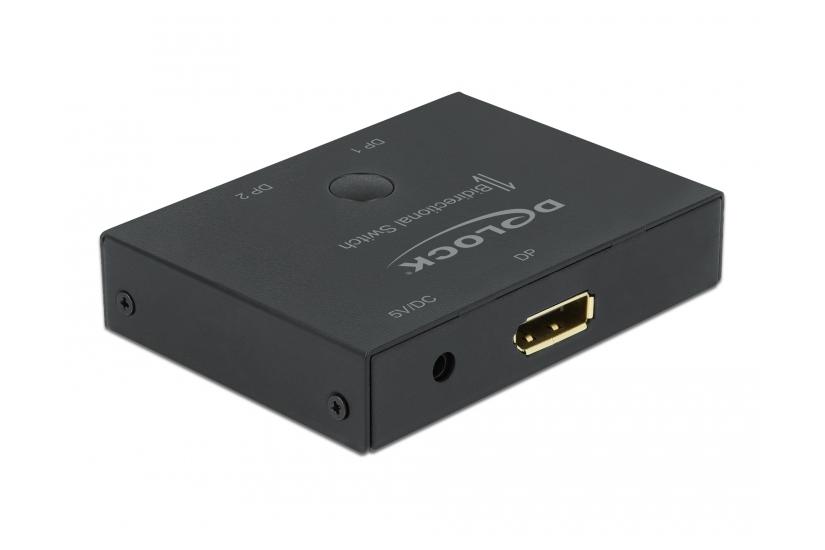Delock DisplayPort 2 - 1 Switch bidirectional 8K 30 Hz - video-/audioswitch - 2 porte